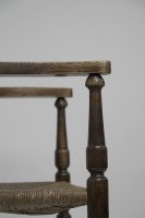 Morris & Co. A Rare Pair of Arts & Crafts Ladder Back Rush Seat Armchairs. - Thumbnail 13