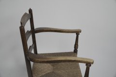 Morris & Co. A Rare Pair of Arts & Crafts Ladder Back Rush Seat Armchairs. - Thumbnail 14