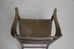Morris & Co. A Rare Pair of Arts & Crafts Ladder Back Rush Seat Armchairs. - Thumbnail 15