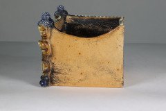 Royal Doulton. Aesthetic Movement Three-Section Salt Glaze Window Sill Planter - Thumbnail 18
