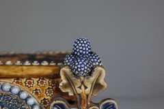 Royal Doulton. Aesthetic Movement Three-Section Salt Glaze Window Sill Planter - Thumbnail 24