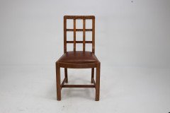 Heal's of London Attributed, a Set of Three Arts & Crafts Lattice-back Chairs with Matching Armchair - Thumbnail 3
