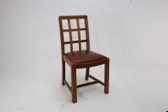 Heal's of London Attributed, a Set of Three Arts & Crafts Lattice-back Chairs with Matching Armchair - Thumbnail 4