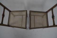 J. G. Crace Attributed, In the style of a A. W. N. Pugin. A Pair of Gothic Revival Oak Cane Seat Dining Chairs - Thumbnail 5