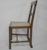 J. G. Crace, attributed. In the Style of a A. W. N. Pugin. A Pair of Gothic Revival Oak Cane Seat Dining Chairs - Thumbnail 7