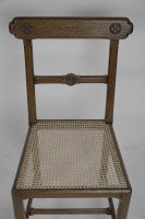 J. G. Crace Attributed, In the style of a A. W. N. Pugin. A Pair of Gothic Revival Oak Cane Seat Dining Chairs - Thumbnail 8