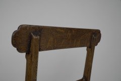 J. G. Crace Attributed, In the style of a A. W. N. Pugin. A Pair of Gothic Revival Oak Cane Seat Dining Chairs - Thumbnail 15