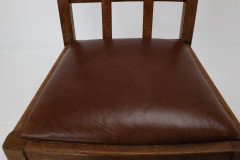 Heal's of London Attributed, a Set of Three Arts & Crafts Lattice-back Chairs with Matching Armchair - Thumbnail 10