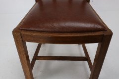 Heal's of London Attributed, a Set of Three Arts & Crafts Lattice-back Chairs with Matching Armchair - Thumbnail 11