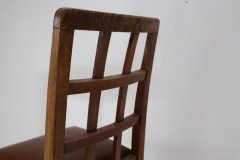 Heal's of London Attributed, a Set of Three Arts & Crafts Lattice-back Chairs with Matching Armchair - Thumbnail 9