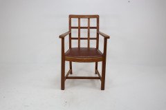 Heal's of London Attributed, a Set of Three Arts & Crafts Lattice-back Chairs with Matching Armchair - Thumbnail 13