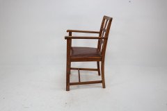 Heal's of London Attributed, a Set of Three Arts & Crafts Lattice-back Chairs with Matching Armchair - Thumbnail 15