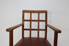 Heal's of London Attributed, a Set of Three Arts & Crafts Lattice-back Chairs with Matching Armchair - Thumbnail 17