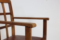 Heal's of London Attributed, a Set of Three Arts & Crafts Lattice-back Chairs with Matching Armchair - Thumbnail 19