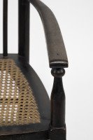 Liberty & Co. attributed. A Queen Anne style fretwork back cane seat Armchair - Thumbnail 9