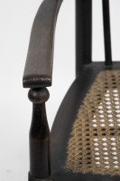 Liberty & Co. attributed. A Queen Anne style fretwork back cane seat Armchair - Thumbnail 8