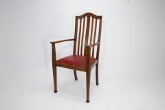 Three Arts & Crafts Oak Dining Armchairs - Thumbnail 3
