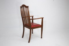 Three Arts & Crafts Oak Dining Armchairs - Thumbnail 11