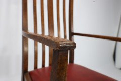 Three Arts & Crafts Oak Dining Armchairs - Thumbnail 9