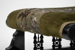 Liberty & Co., attributed. A Moorish Ebonized Parlour Chair with Moucharabieh Turnings - Thumbnail 9