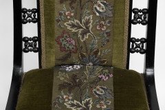 Liberty & Co., attributed. A Moorish Ebonized Parlour Chair with Moucharabieh Turnings - Thumbnail 8