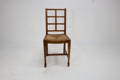 Heal’s of London, attributed, Arts & Crafts Oak Lattice Back Side Chair - Thumbnail 2