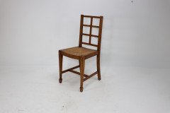 Heal’s of London, attributed, Arts & Crafts Oak Lattice Back Side Chair - Thumbnail 3