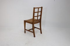 Heal’s of London, attributed, Arts & Crafts Oak Lattice Back Side Chair - Thumbnail 12