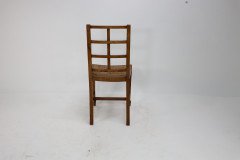 Heal’s of London, attributed, Arts & Crafts Oak Lattice Back Side Chair - Thumbnail 13