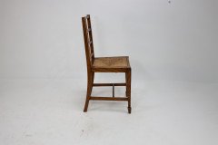 Heal’s of London, attributed, Arts & Crafts Oak Lattice Back Side Chair - Thumbnail 5
