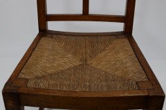 Heals of London, attributed. An Arts & Crafts Oak Lattice Back Side Chair - Thumbnail 7