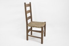 Heals. London. An Arts & Crafts Ladderback with Original Rush Seat - Thumbnail 2