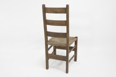 Heals. London. An Arts & Crafts Ladderback with Original Rush Seat - Thumbnail 3