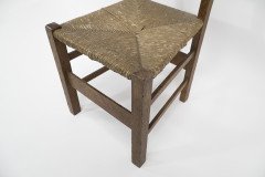 Heals. London. An Arts & Crafts Ladderback with Original Rush Seat - Thumbnail 9