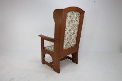 E. G. Punnett Attributed, probably by William Birch & Retailed by Goodyers. Arts & Crafts Oak Wing Back Hall Armchair - Thumbnail 5