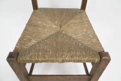 Heals. London. An Arts & Crafts Ladderback with Original Rush Seat - Thumbnail 10