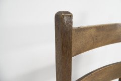 Heals. London. An Arts & Crafts Ladderback with Original Rush Seat - Thumbnail 6