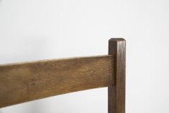 Heals. London. An Arts & Crafts Ladderback with Original Rush Seat - Thumbnail 7