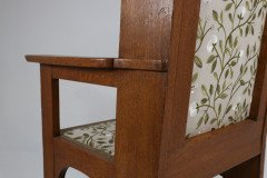 E. G. Punnett Attributed, probably by William Birch & Retailed by Goodyers. Arts & Crafts Oak Wing Back Hall Armchair - Thumbnail 17