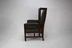 Liberty & Co. Attributed, In the style of Leonard Wyburd. Arts & Crafts Oak wing back Armchair - Thumbnail 4