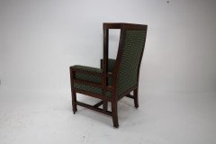Liberty & Co. Attributed, In the style of Leonard Wyburd. Arts & Crafts Oak wing back Armchair - Thumbnail 6