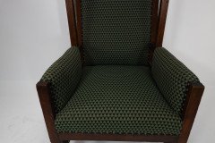 Liberty & Co. Attributed, In the style of Leonard Wyburd. Arts & Crafts Oak wing back Armchair - Thumbnail 13