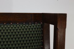 Liberty & Co. Attributed, In the style of Leonard Wyburd. Arts & Crafts Oak wing back Armchair - Thumbnail 10