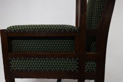 Liberty & Co. Attributed, In the style of Leonard Wyburd. Arts & Crafts Oak wing back Armchair - Thumbnail 17