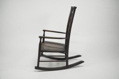 Liberty & Co., A Sweet Little Beech Stained & Original Cane Seated Rocking Chair - Thumbnail 4