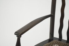 Liberty & Co., A Sweet Little Beech Stained & Original Cane Seated Rocking Chair - Thumbnail 9