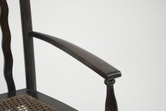 Liberty & Co., A Sweet Little Beech Stained & Original Cane Seated Rocking Chair - Thumbnail 10