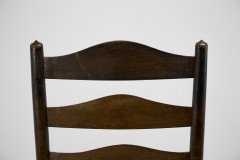 Manner of E Gimson. A Set of Three Lovely Quality Arts & Crafts Oak Ladderback Dining or Side Chairs - Thumbnail 14