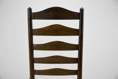 Manner of E Gimson. A Set of Three Lovely Quality Arts & Crafts Oak Ladderback Dining or Side Chairs - Thumbnail 13