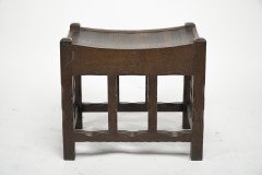 Romney Green, attributed. An Arts & Crafts Cotswold School Oak Stool - Thumbnail 2